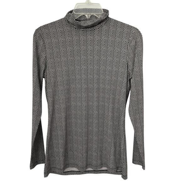 J. McLaughlin Nora Turtleneck Herringbone Stretchy Lightweight Classic Size XS - Picture 1 of 8